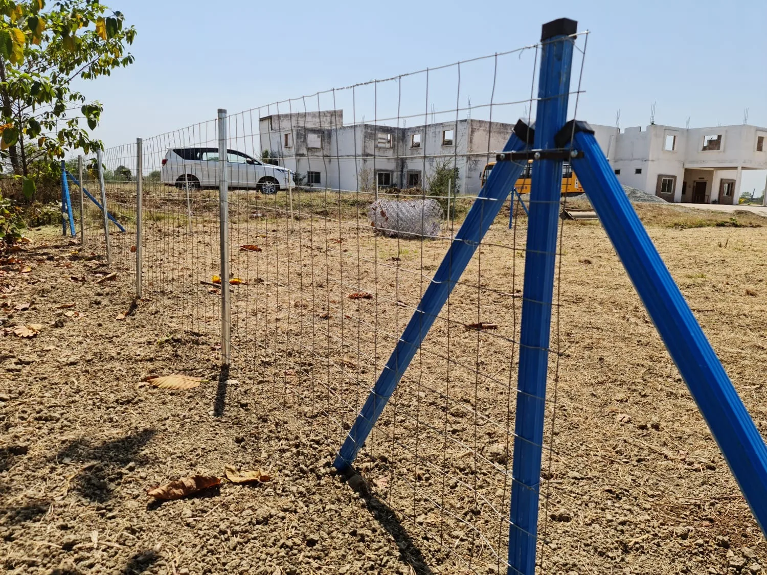 GI weldmesh installed as a plant boundary fence
