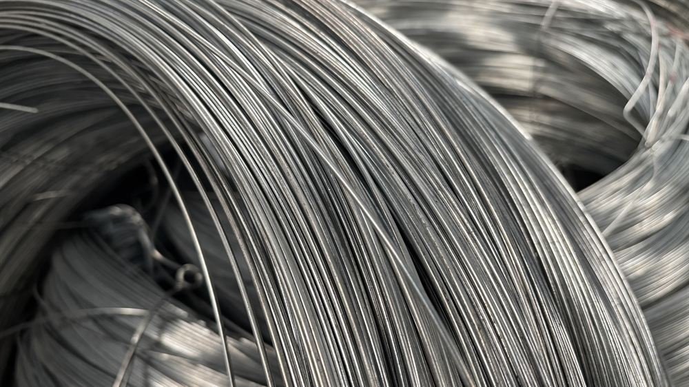Galvanised wire coils prepared for GI weldmesh production